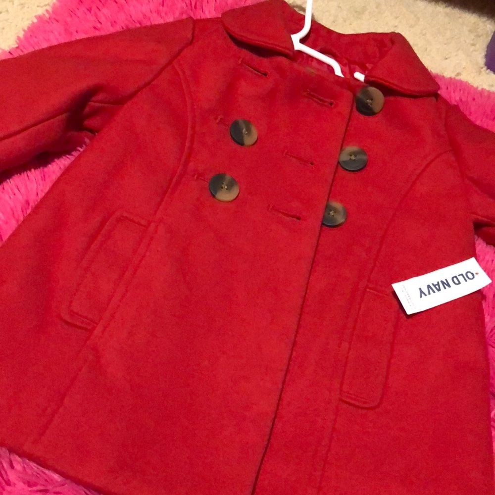 red peacoat